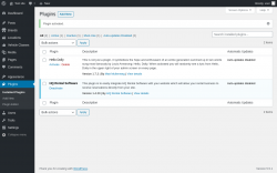 Page screenshot: Plugins ‹ Test site — WordPress