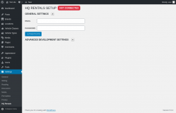 Page screenshot: Settings → HQ Rentals