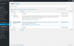 Page screenshot: Plugins ‹ Test site — WordPress