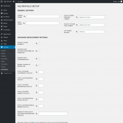 Page screenshot: Settings → HQ Rentals
