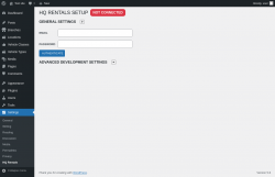 Page screenshot: Settings → HQ Rentals