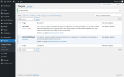 Page screenshot: Plugins ‹ Test site — WordPress