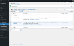Page screenshot: Plugins ‹ Test site — WordPress