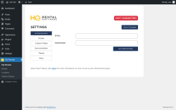 Page screenshot: HQ Rentals