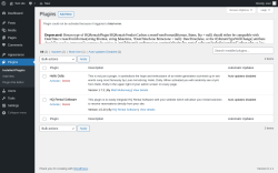 Page screenshot: Plugins ‹ Test site — WordPress