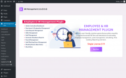 Page screenshot: HR Management Lite → Update to Pro 