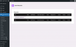 Page screenshot: HR Management Lite → Leave Requests