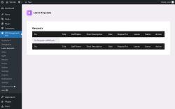 Page screenshot: HR Management Lite → Leave Requests