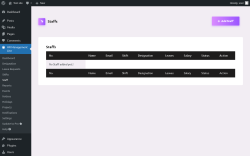 Page screenshot: HR Management Lite → Staff