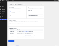 Page screenshot: Math CAPTCHA