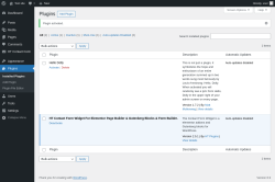 Page screenshot: Plugins ‹ Test site — WordPress