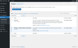 Page screenshot: Plugins &lsaquo; Test site &mdash; WordPress