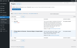 Page screenshot: Plugins &lsaquo; Test site &mdash; WordPress