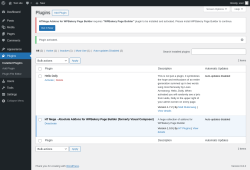 Page screenshot: Plugins ‹ Test site — WordPress