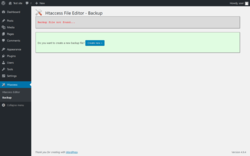 Page screenshot: Htaccess &rarr; Backup