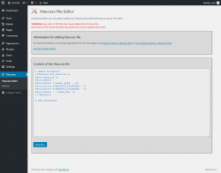 Page screenshot: Htaccess