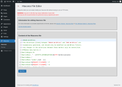 Page screenshot: Htaccess