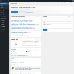 Page screenshot: Dashboard &lsaquo; Test site &mdash; WordPress