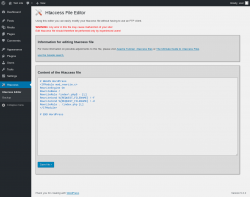 Page screenshot: Htaccess