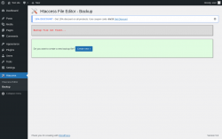 Page screenshot: Htaccess &rarr; Backup