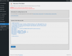 Page screenshot: Htaccess