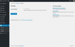 Page screenshot: HTML Forms → Settings
