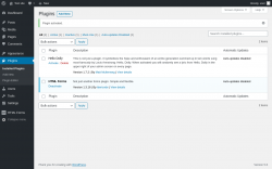 Page screenshot: Plugins ‹ Test site — WordPress
