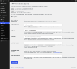 Page screenshot: Settings &rarr; HTTP Authentication