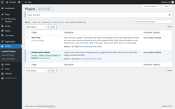 Page screenshot: Plugins ‹ Test site — WordPress