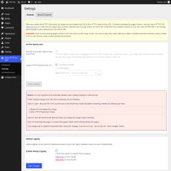 Page screenshot: Easy HTTPS & SSL &rarr; Settings
