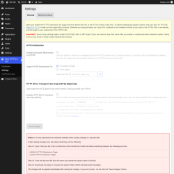 Page screenshot: Easy HTTPS & SSL &rarr; Settings