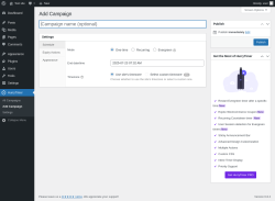 Page screenshot: HurryTimer → Add Campaign