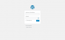 Page screenshot: Log In ‹ Test site — WordPress