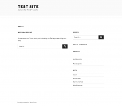 Page screenshot: Test site – Just another WordPress site