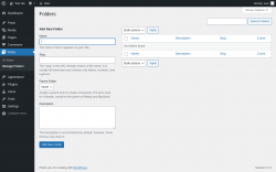 Page screenshot: Notes → Manage Folders