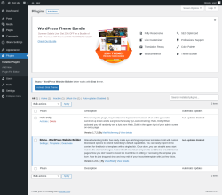 Page screenshot: Plugins ‹ Test site — WordPress