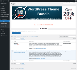 Page screenshot: Plugins ‹ Test site — WordPress