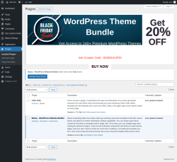 Page screenshot: Plugins ‹ Test site — WordPress