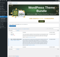 Page screenshot: Plugins ‹ Test site — WordPress