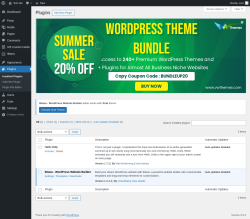 Page screenshot: Plugins ‹ Test site — WordPress