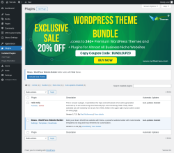 Page screenshot: Plugins ‹ Test site — WordPress