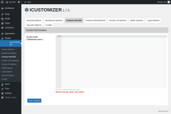 Page screenshot: ICUSTOMIZER → Custom CSS Site