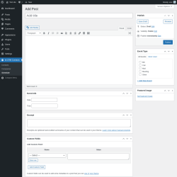 Page screenshot: id:CRM Contacts → Add Event