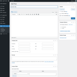 Page screenshot: id:CRM Contacts → Add company