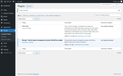 Page screenshot: Plugins ‹ Test site — WordPress