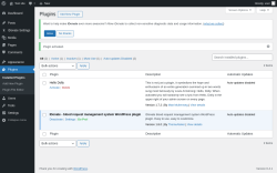 Page screenshot: Plugins ‹ Test site — WordPress