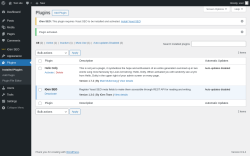 Page screenshot: Plugins &lsaquo; Test site &mdash; WordPress