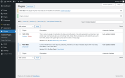 Page screenshot: Plugins &lsaquo; Test site &mdash; WordPress