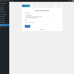 Page screenshot: Dashboard &lsaquo; Test site &mdash; WordPress