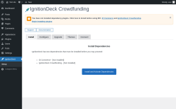 Page screenshot: Install ‹ Test site — WordPress
